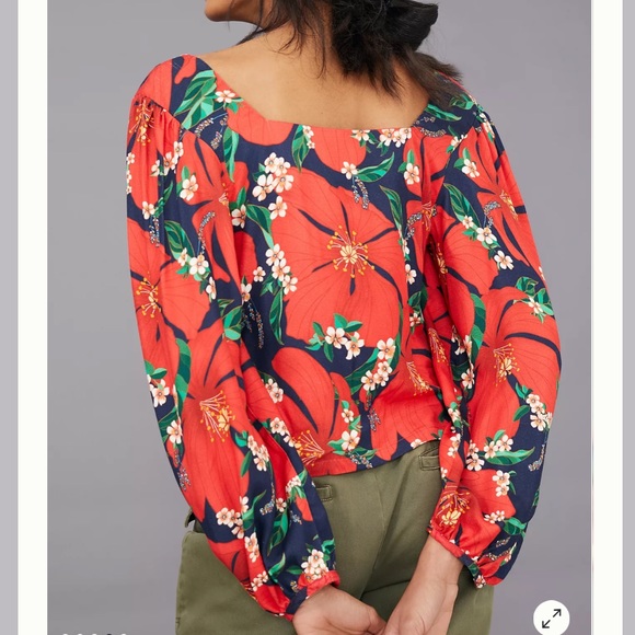 Anthropologie Farm Rio Anouk Floral Blouse - Picture 4 of 10